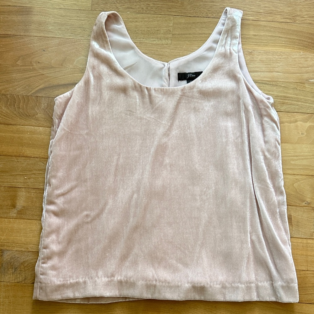 Pink Velvet Sleeveless Top